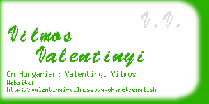 vilmos valentinyi business card